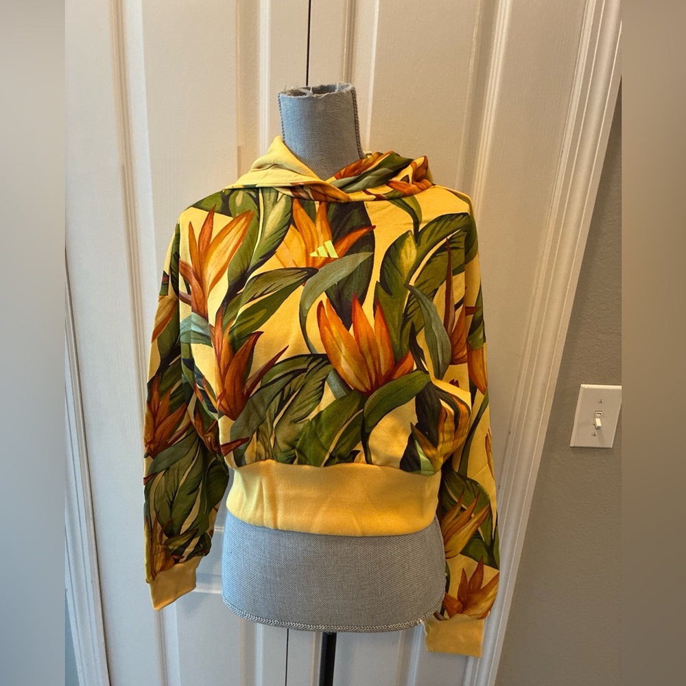 Adidas farm ladies crop hoodie sweatshirt sz XL